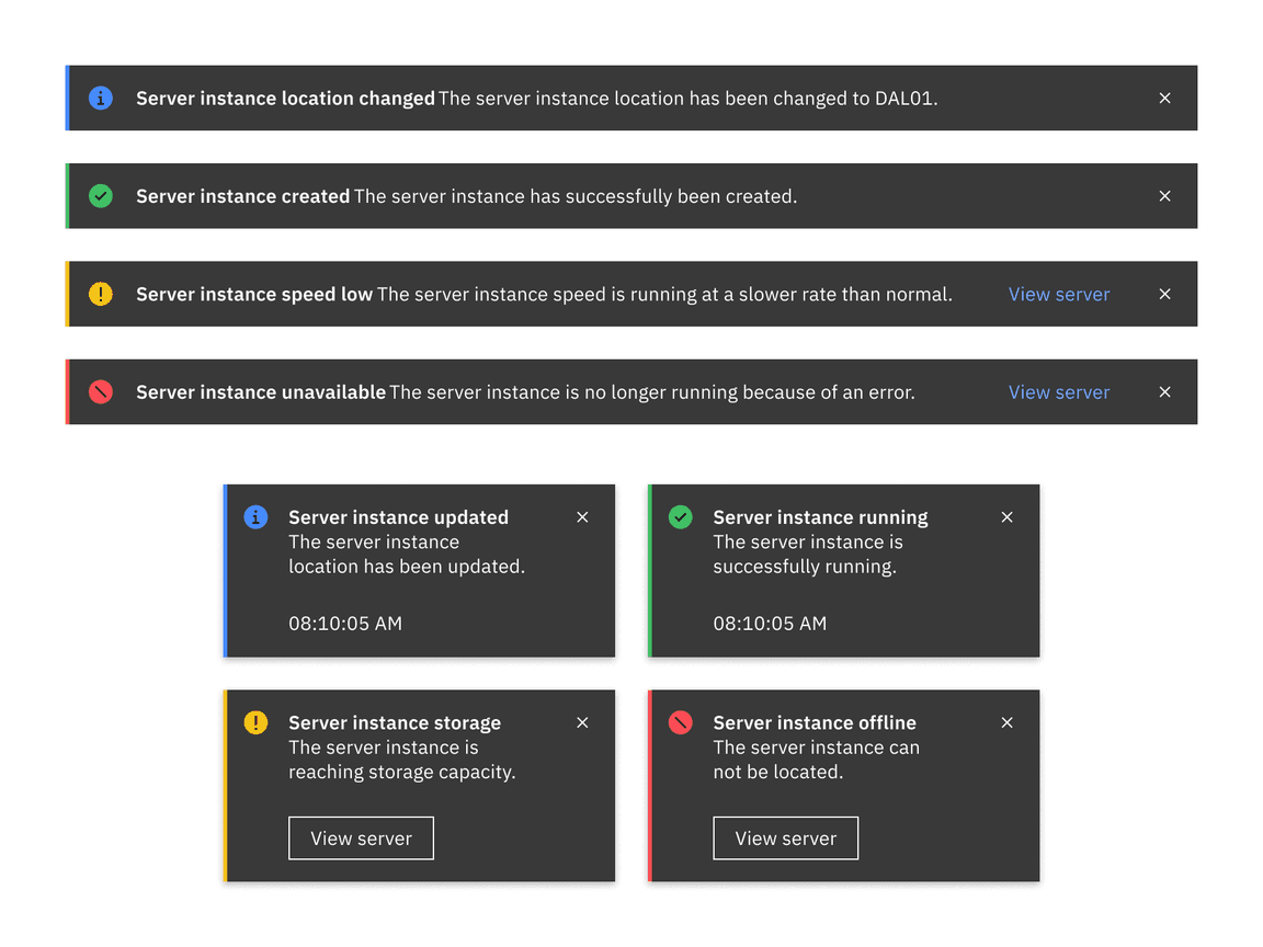 Carbon Design Notification